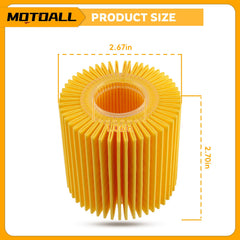 MOTOALL oil filter threaded base and gasket close-up ensuring proper seal benefit