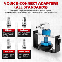 MOTOCOCHE four quick couplings array enabling global tool compatibility benefit