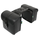 Motoforti front view of saddlebags showing sleek storage and quick access