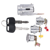MOTOKU front view of four lock cylinders and keys showing complete replacement set benefits