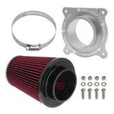 motoparty front view of silver filter kit showing full contents and fitment benefits