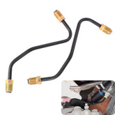 MOTOQUEEN front caliper lines packaging showing complete replacement pair and benefits