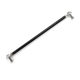 MOTOQUEEN throttle linkage front view showing full adjustable rod and ends for easy fitment