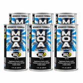 Motor God BG MOA front packaging showing six cans and benefits