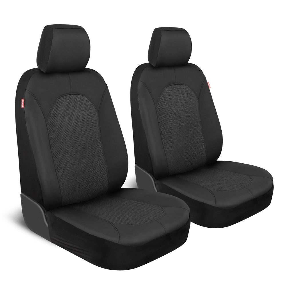 Motor Trend front seat covers full view showing sleek protection and easy fit