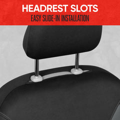 Motor Trend driver seat installed view showing fit and preserved airbag access