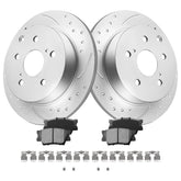 Motorevo rear rotors front view showing precise machining and fitment benefit