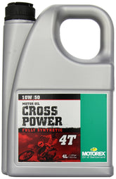 Motorex Cross Power 4T front label showing size and specification benefits