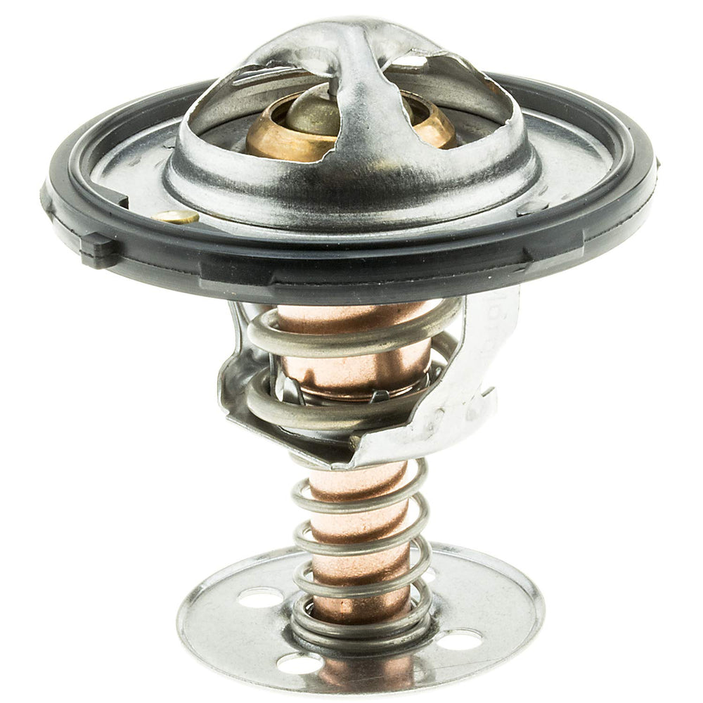 MotoRad 456-160 front view showing full thermostat assembly and fitment benefit