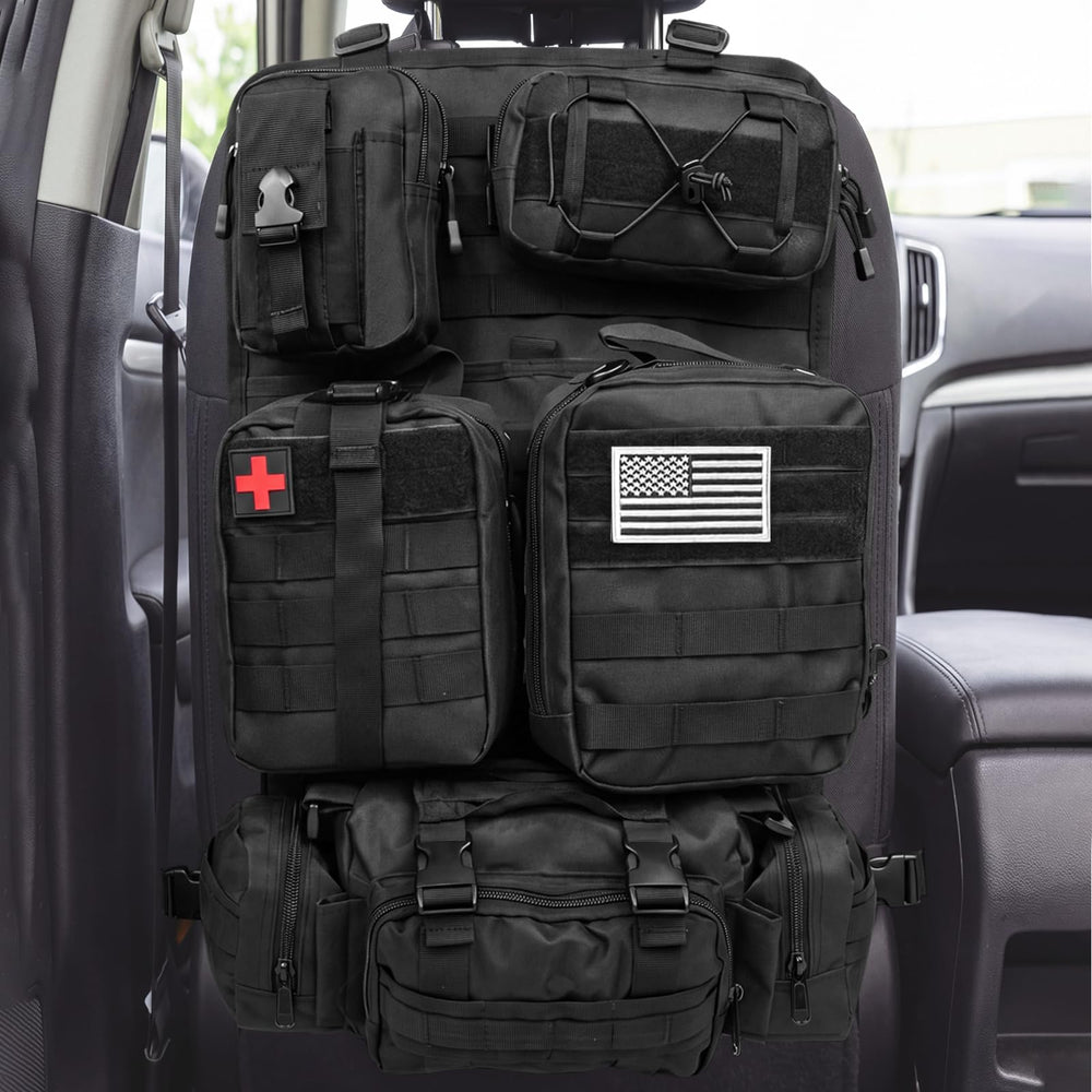 MOTOTIPS front view of organizer showing full seat coverage and protection