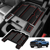Motrobe front view showing organizer tray neatly fitted and maximizing storage