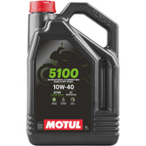 Motul 5100 front packaging showing 4L container and product benefits