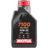 Motul bottle front packaging showing brand and 10W-30 specification for clear identification and confidence