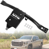 Mountainpeak front crossmember on packaging showing product and fitment benefits