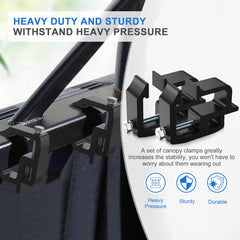 moveland clamps installed in pickup bed showing secure camper attachment