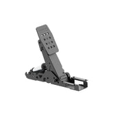 MOZA SRP2 front view showing pedal layout and solid aluminium construction benefit realism