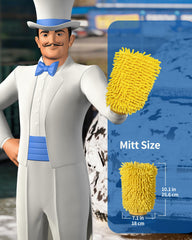 MR.SIGA close-up of chenille fibers demonstrating strong soap and water retention