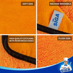 MR.SIGA reinforced edge stitching detail preventing fray