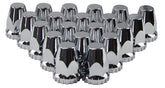MRJLK set of 20 chrome lug nut covers showing polished finish and pack benefit