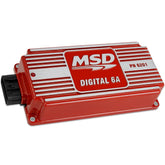 MSD 6201 front view showing red housing and mounting points for easy install