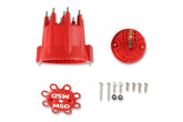 MSD 84335 cap front view showing red housing and fitment benefit