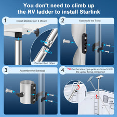 Mskekit telescoping extension tubes stacked showing adjustable height convenience