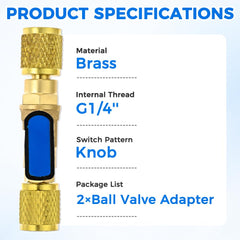 Mtsooning adapter connected to a pressure gauge offering accurate service readings