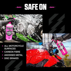 Image of Muc-Off label and ingredient panel showing biodegradable and solvent-free benefits