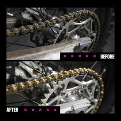 Muc-Off rubberised impact zone protecting paint and frame during scrubbing