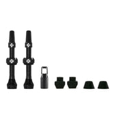 Muc-Off front view of 7075 aluminium presta tubeless valve showing sleek profile and durability