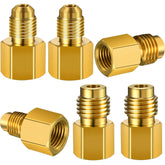 Mudder front view of six-piece adapter kit showing all fittings, durable brass benefit
