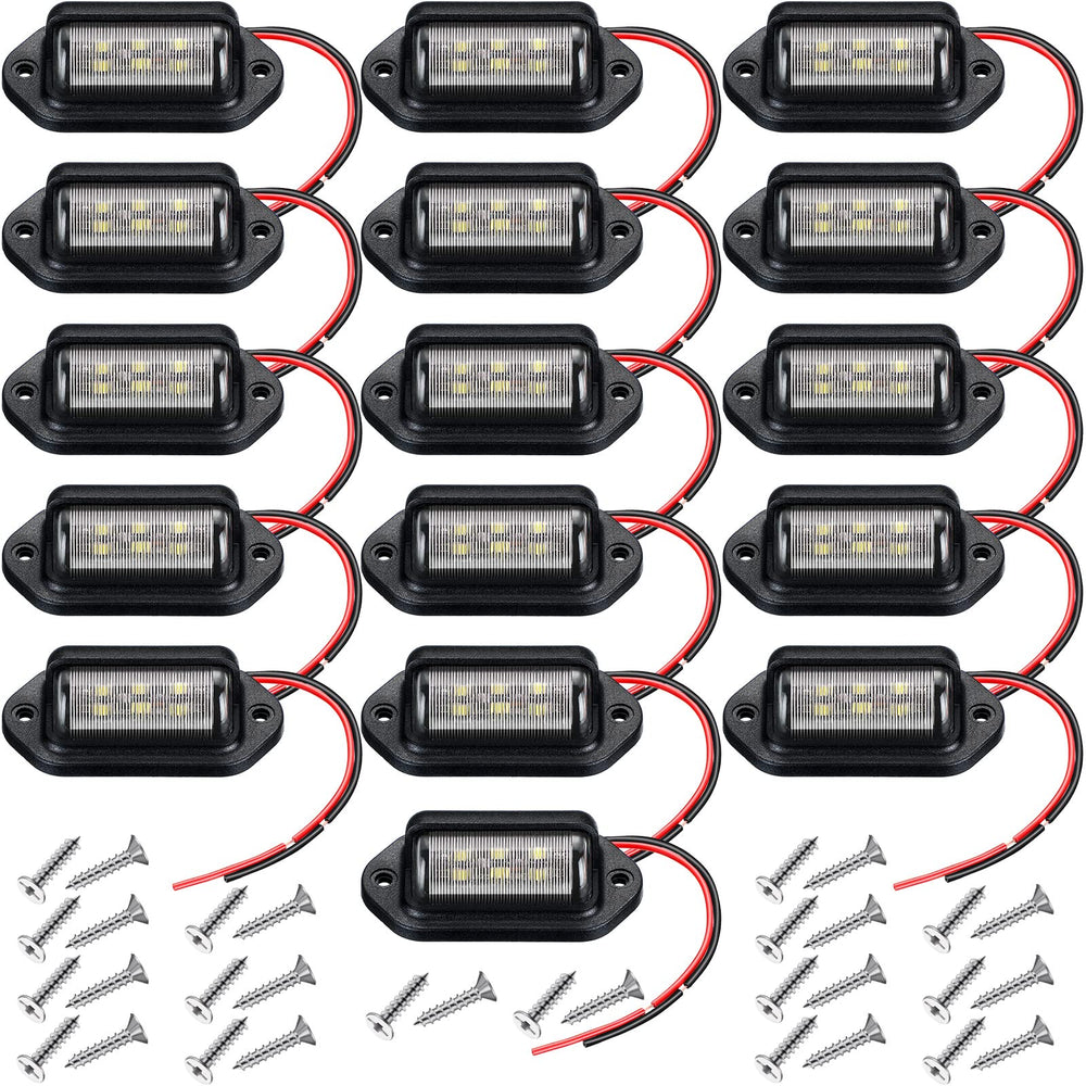 Mudder front view license plate light showing compact waterproof housing and clear beam