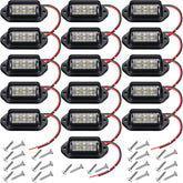 Mudder front view license plate light showing compact waterproof housing and clear beam