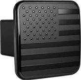 MULL USA flag hitch cover front view showing bold emblem and protection