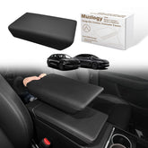 Muslogy front view on Model Y armrest showing OEM fit and sleek look