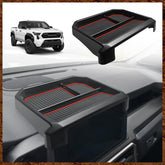 Muslogy front view of red dashboard organizer showing clean fit and quick access