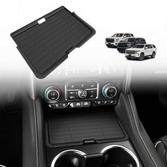 Muslogy front console organizer front view showing neat hidden storage and accessibility