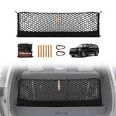 Muslogy front packaging showing cargo net and benefits of Telluride fit