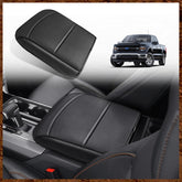 Muslogy front view on Ford F150 console showing neat fit and protection