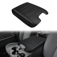 Muslogy front view installed on Ram bench console shows clean fit and protection