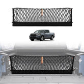 Muslogy front view installed on Ridgeline bed, secures cargo