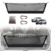 Muslogy front view trunk net showing clean fit and organized cargo