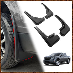 Muslogy front mud flap on Maverick showing neat fit and paint protection