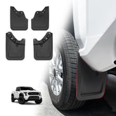 Muslogy front mud flap close-up showing fit and extra coverage benefit