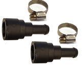 Muzzys front view showing connectors and clamps, durable replacement benefit