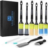 MVEQRRN front view of full brush set showing variety and organization