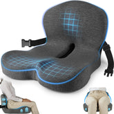 MYFAMIREA front view of seat cushion showing full coverage and ergonomic shape for comfort