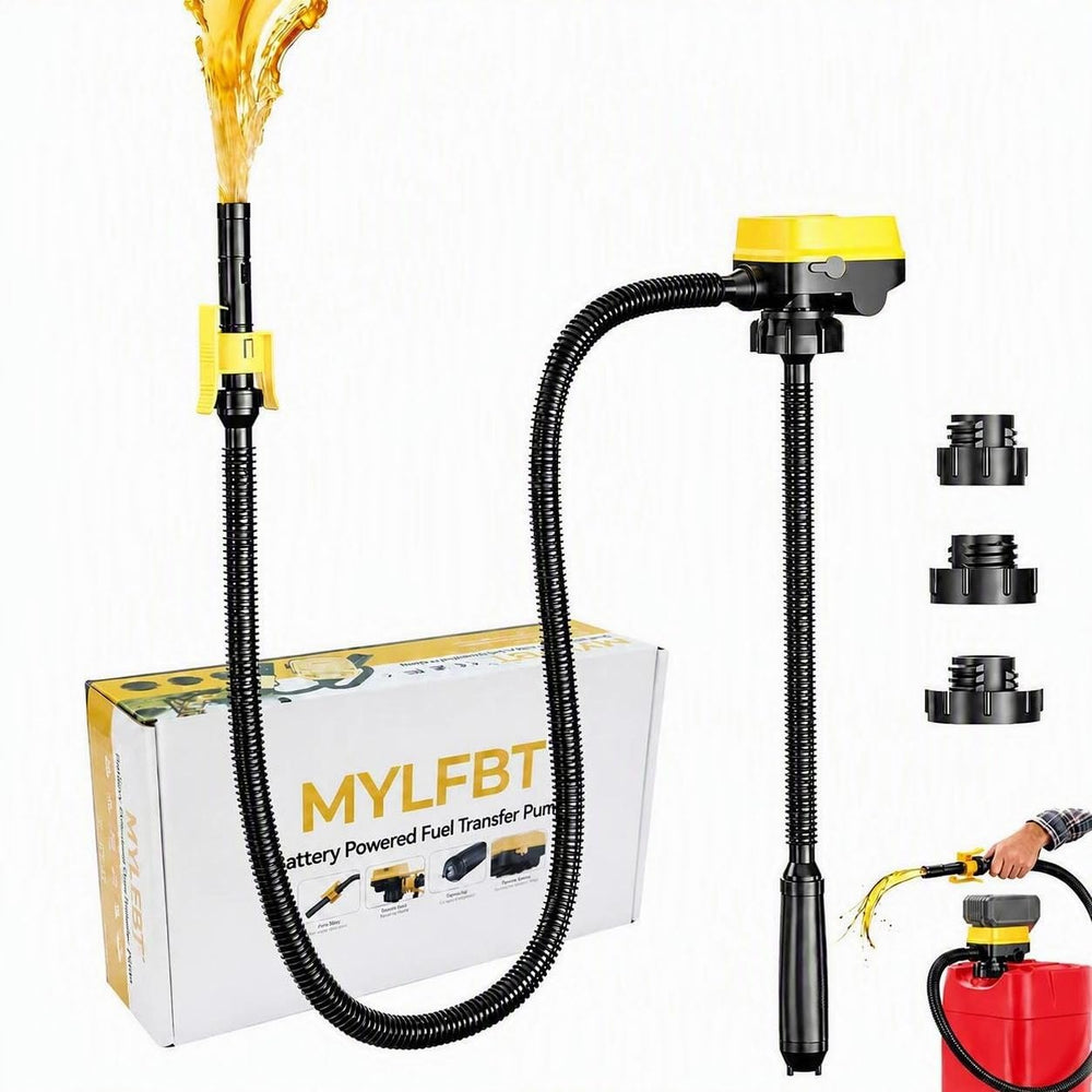 MYLFBT pump front view showing compact housing and nozzle benefit portability