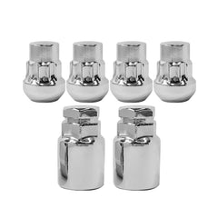 Mysttoo front view of lug nut kit showing complete set and keys for quick identification and security