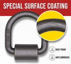 Mytee Products close-up of forged D ring detail highlighting durable steel construction benefit